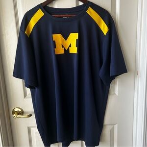 Michigan Wolverines Navy and Gold Men's Shirt, 2XL